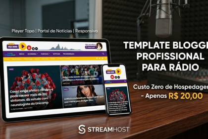 Template Blogger para rádio Profissional da StreamHost / Acidez Mental